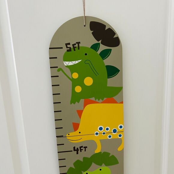 Dinosaur Wood Growth Chart Up to 5 Ft Kids Bedroom Decor Jumping Beans Kohls - Picture 2 of 7